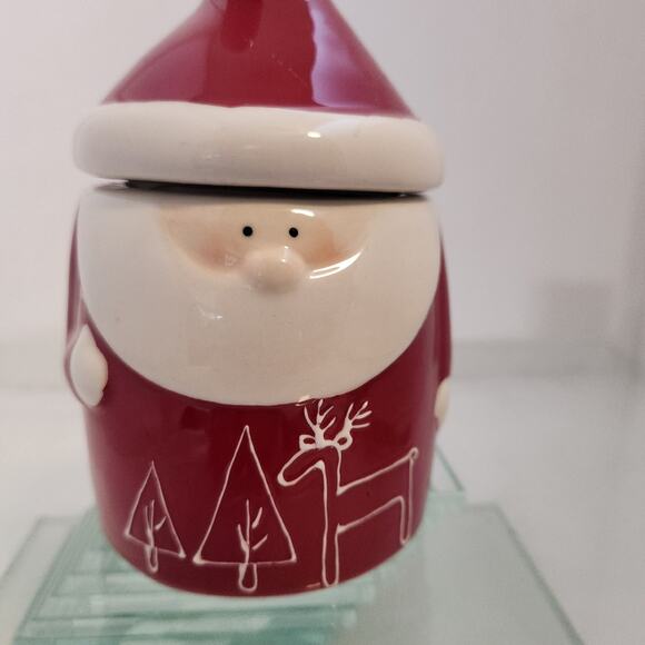 Santa Jar Upcycled from a candle - Picture 2 of 6
